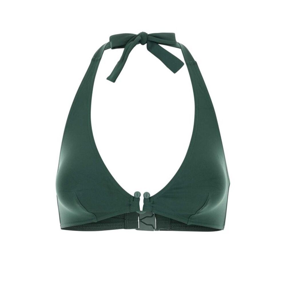 Eres Women Dark Green Stretch Nylon Noctambule Bikini Top